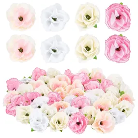 100Pcs Fake Rose 1.5Inch Artificial Rose Heads, Faux Silk Flower Decoration Fo