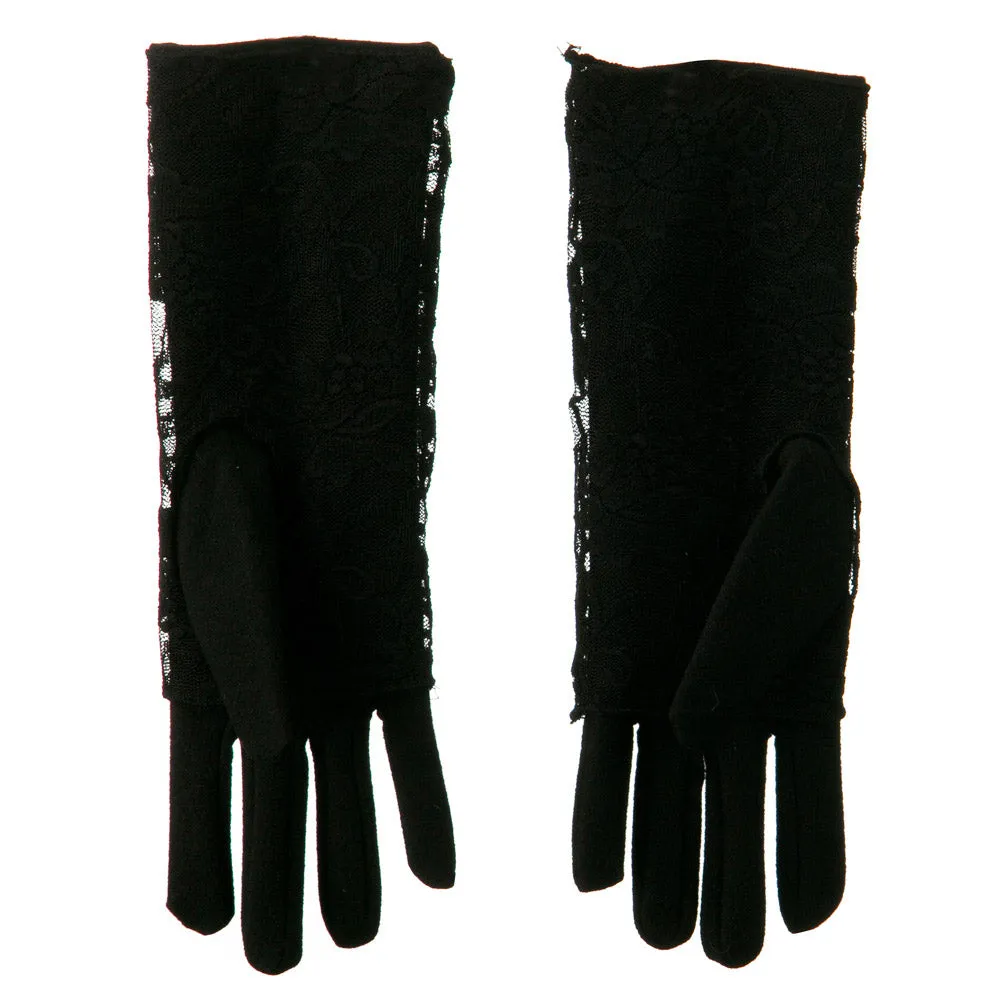 2 in 1 Black Lace Cover Glove