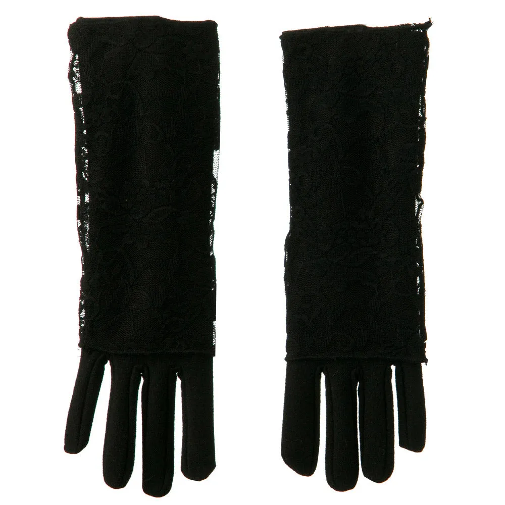 2 in 1 Black Lace Cover Glove