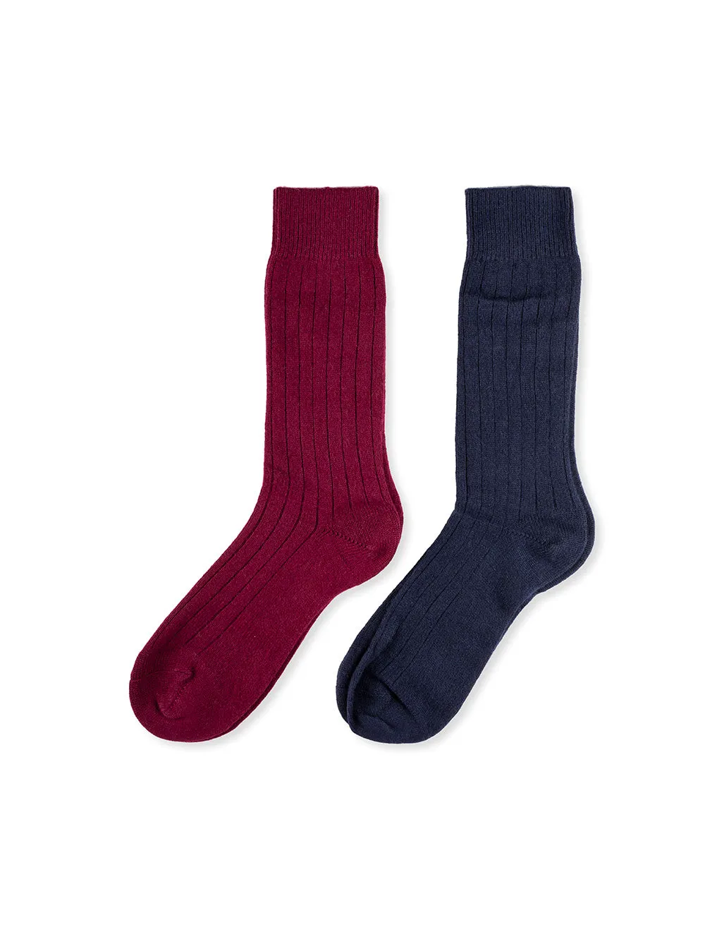 2 Pack Cashmere Sock Navy