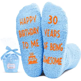 30th Birthday Gift Ideas Socks - Fluffy 30th Birthday Gifts for Her Him, Best Cool Gifts for 30 Year Old Women Men