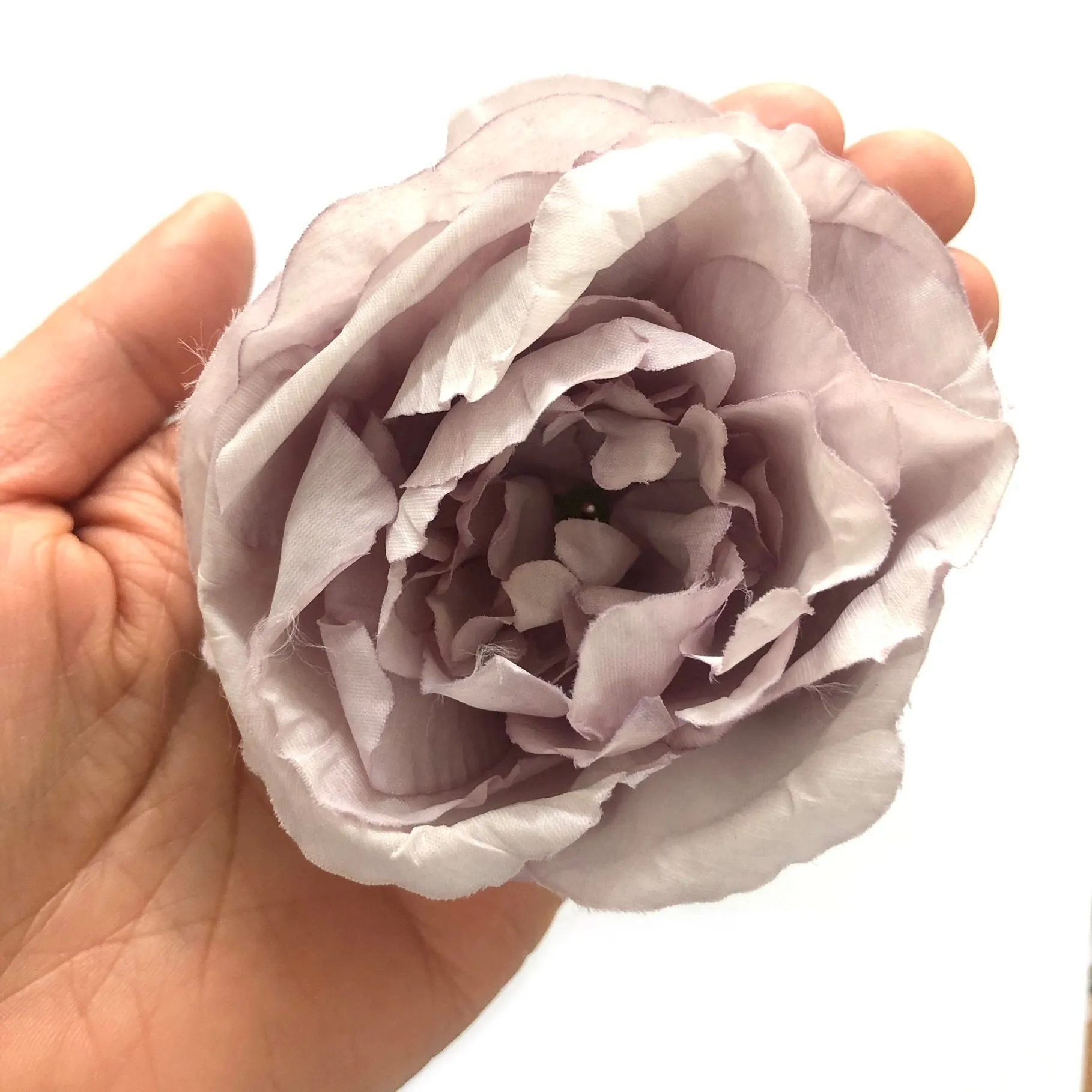 Artificial Silk Flower Head - Vintage Mauve Rose Style 47 - 1pc