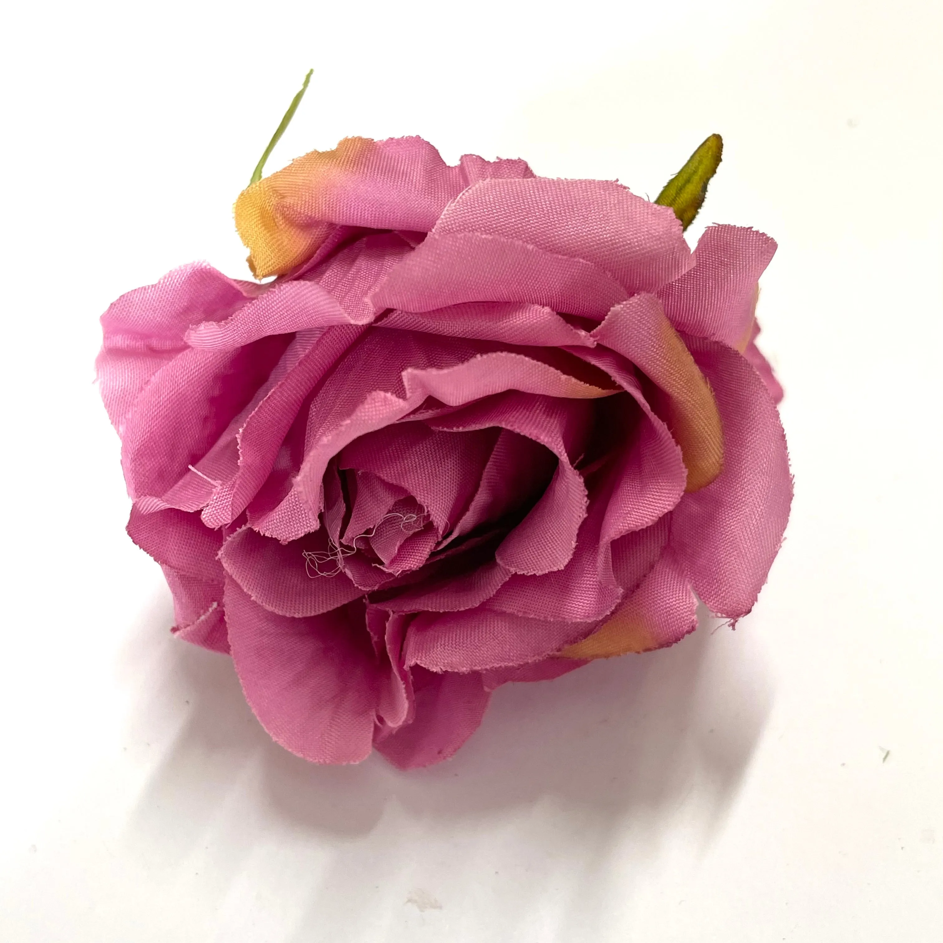 Artificial Silk Flower Heads - Dark Pink Rose Style 109 - 1pc