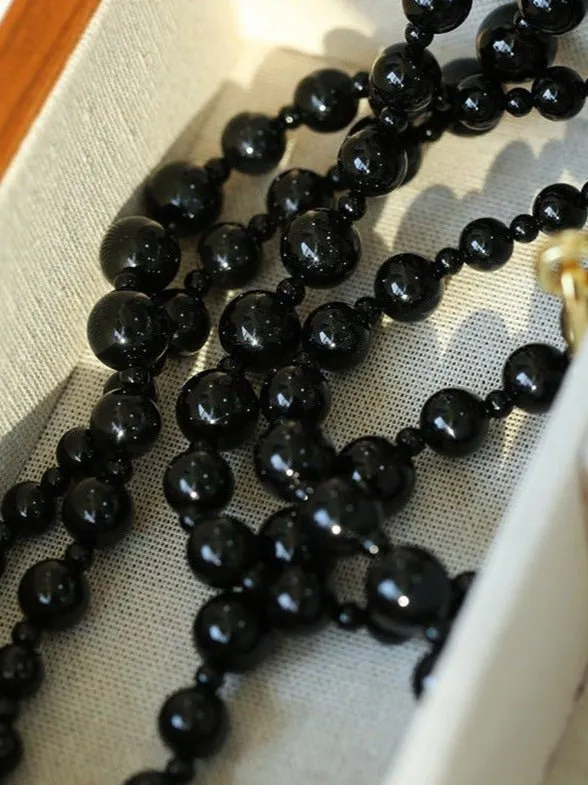 Black Agate Long Necklaces