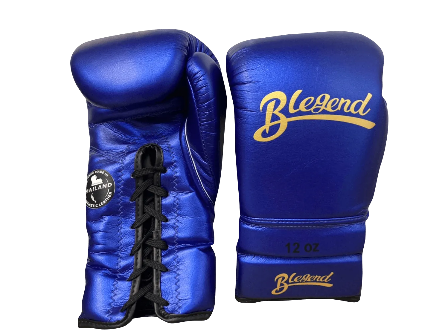 Blegend Boxing Gloves BGLLP Lace Up Shiny Blue