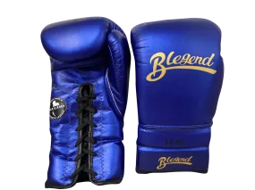 Blegend Boxing Gloves BGLLP Lace Up Shiny Blue