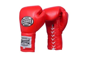 Casanova Boxing® Professional Lace Up Training Gloves - Red