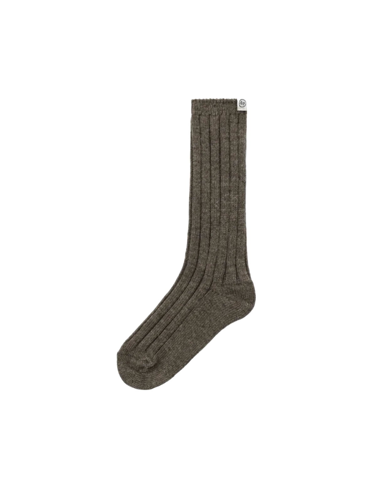 Cashmere Blended Ribbed Socks In Brown