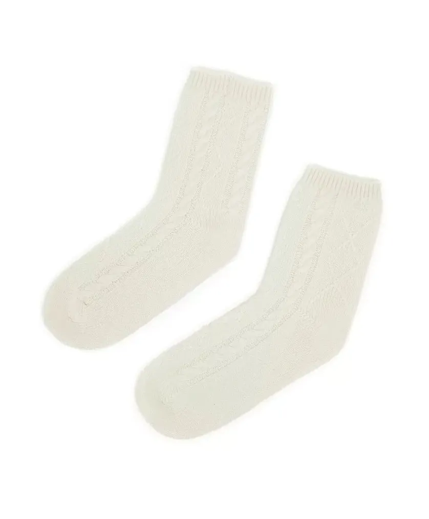 Cashmere Cable Knitted Socks