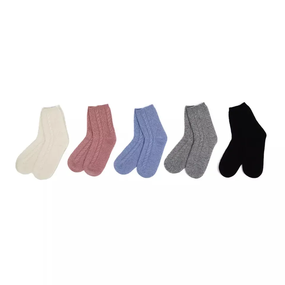 Cashmere Cable Knitted Socks