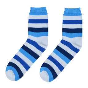 Cashmere Gradient Stripe Socks in Sky