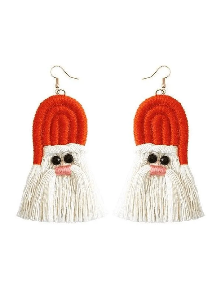 Christmas Fringed Drop Earring