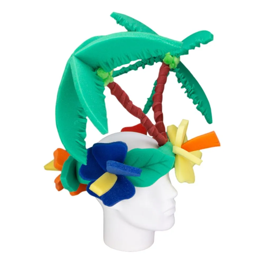 Coconut Tree & Flowers Hat