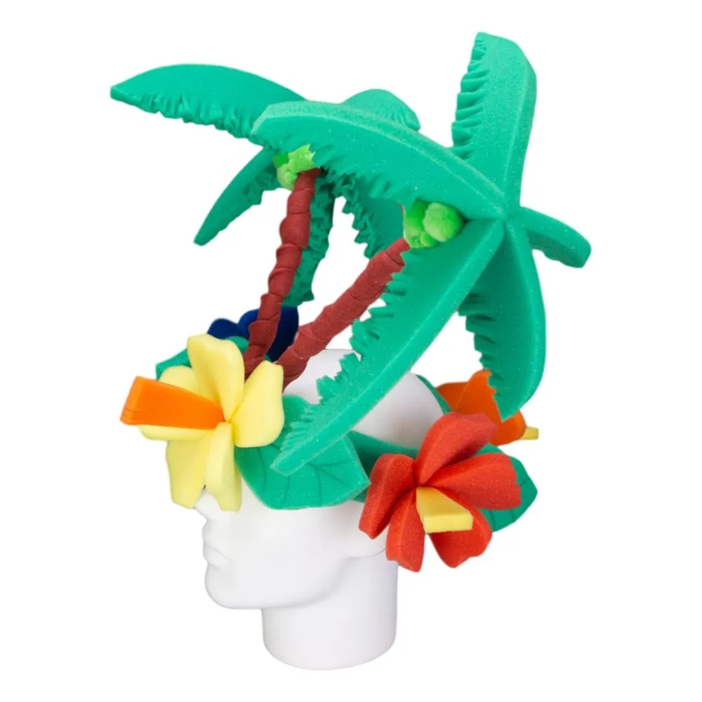 Coconut Tree & Flowers Hat