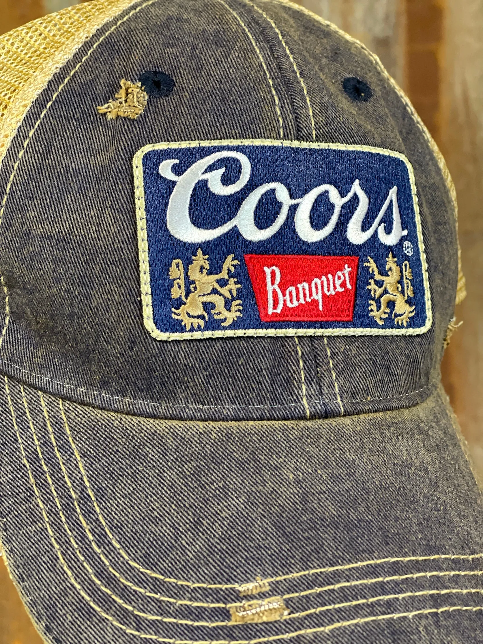 Coors Banquet Hat- Distressed Navy