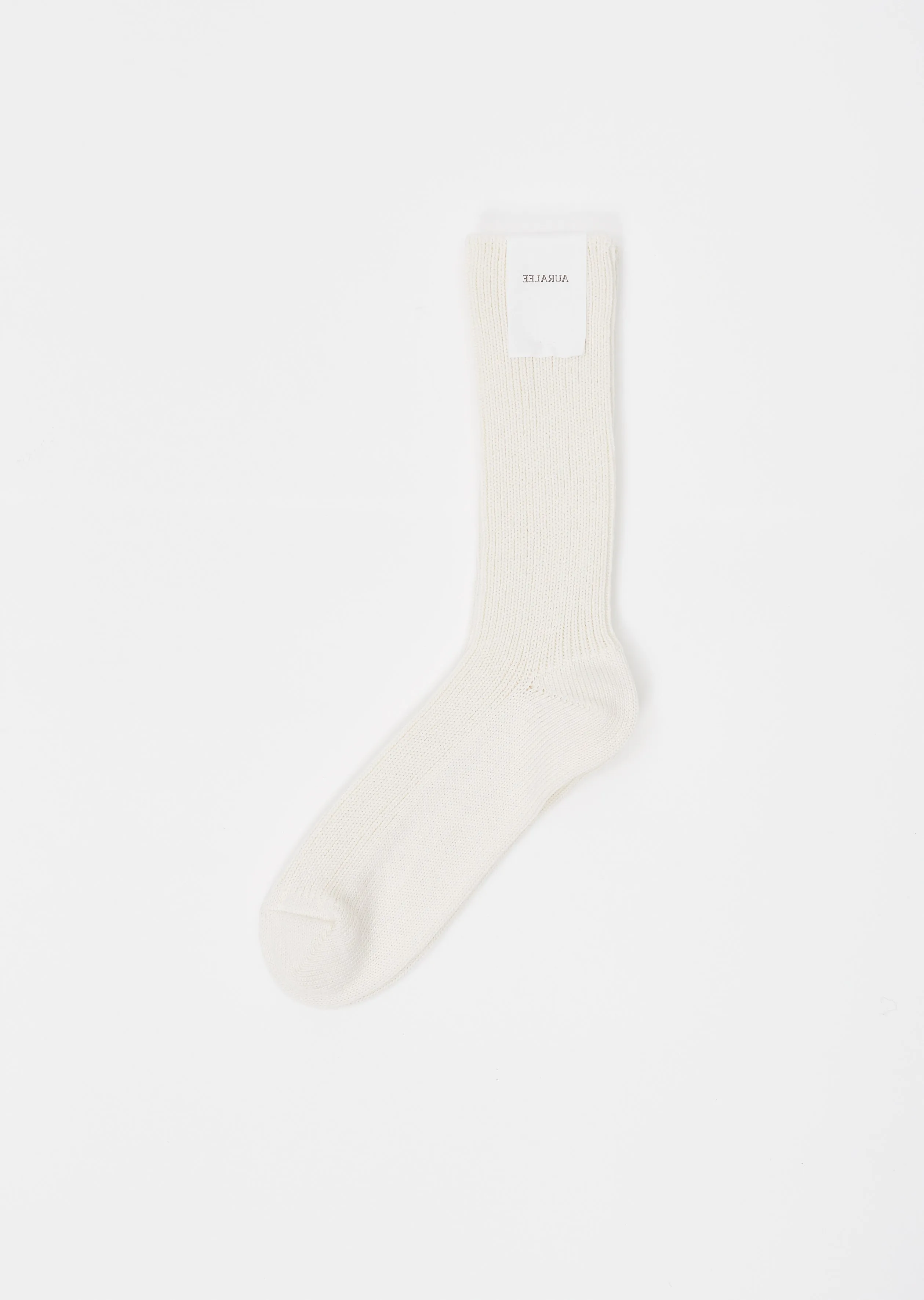 Cotton Cashmere Low Gauge Socks — Ivory