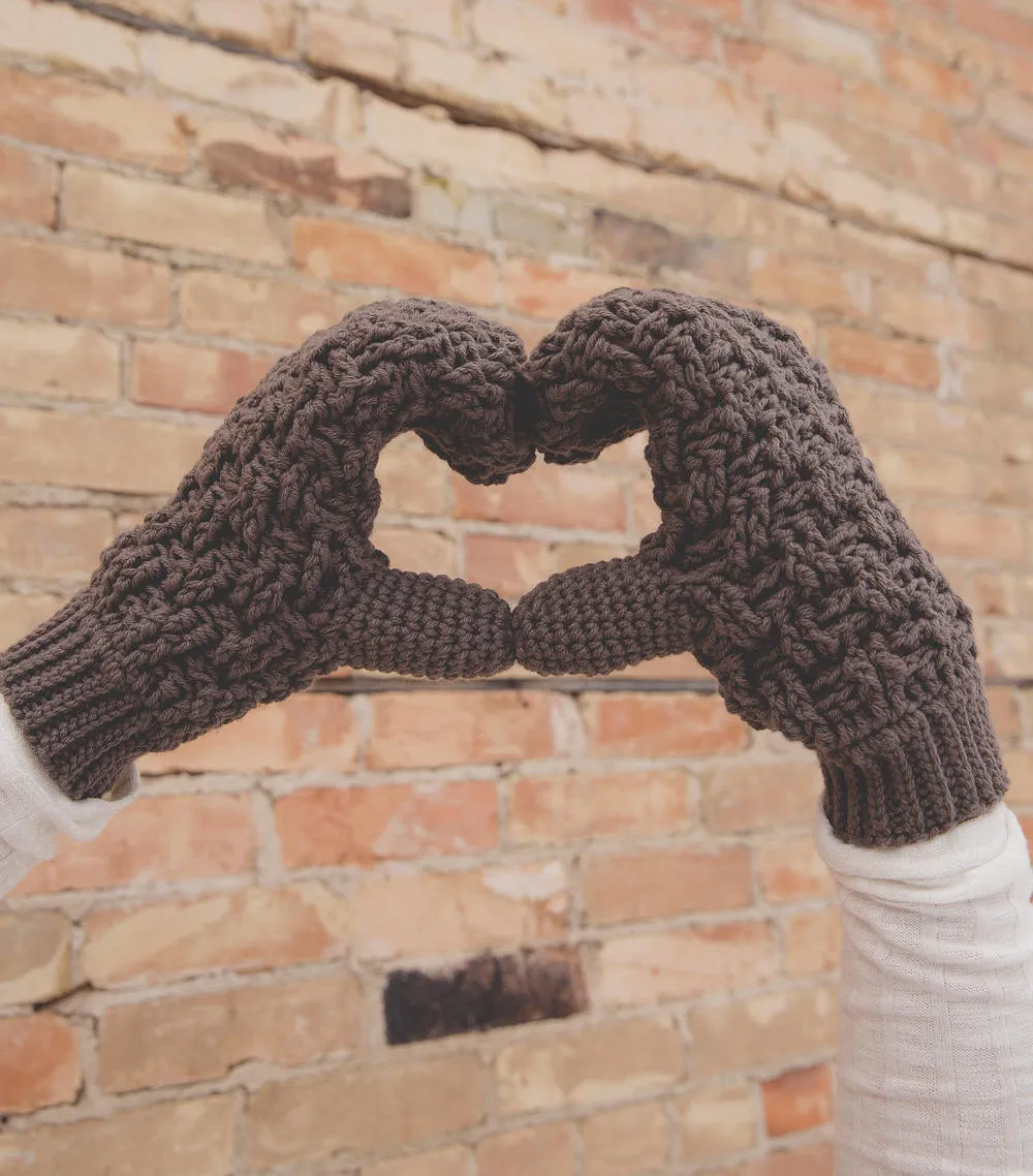 Crochet Pattern for Texture Weave Mittens or Fingerless Gloves (Mitts) | Crochet Mittens Pattern | Fingerless Mitts Crocheting Pattern | DIY Written Crochet Instructions