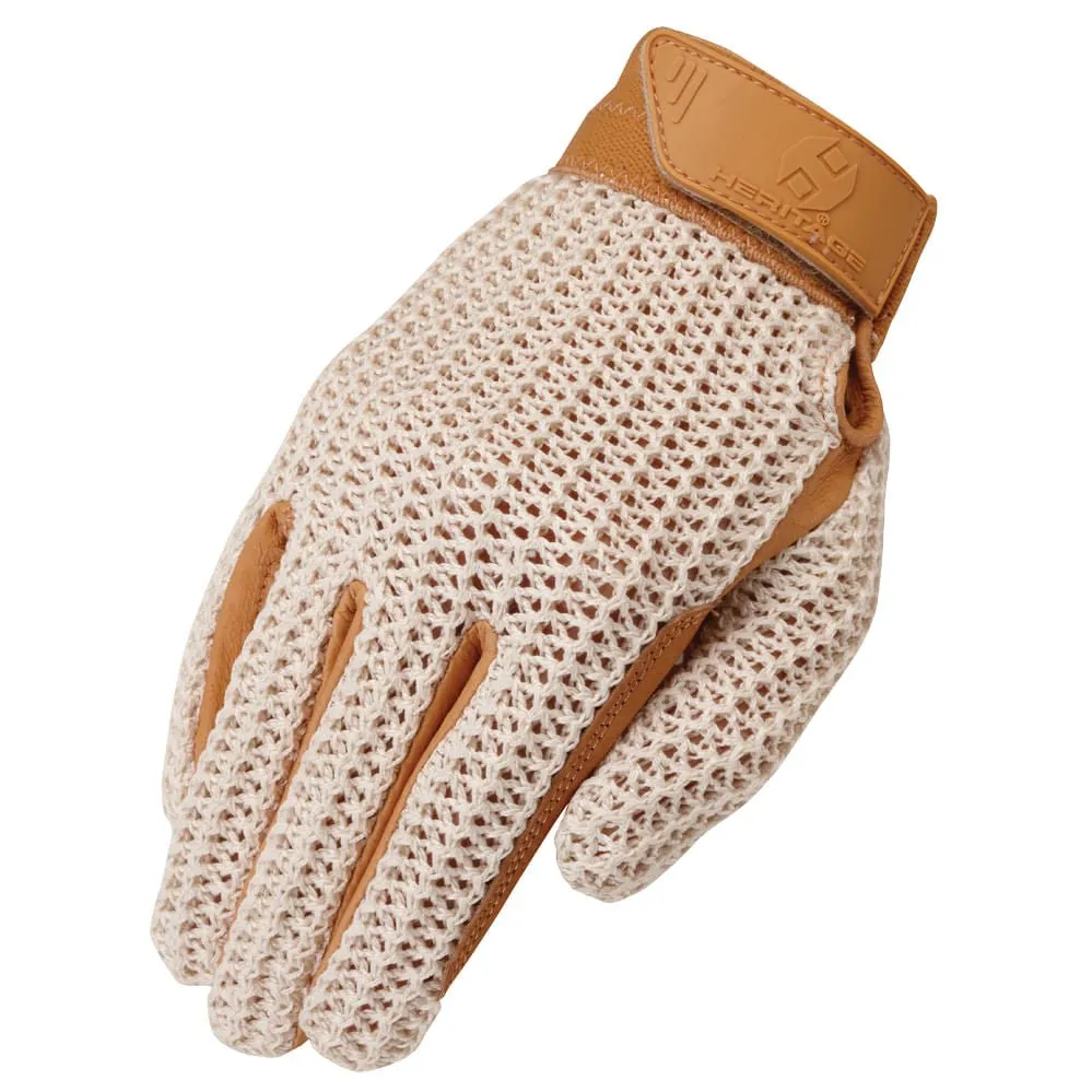 Crochet Riding Gloves, Adult