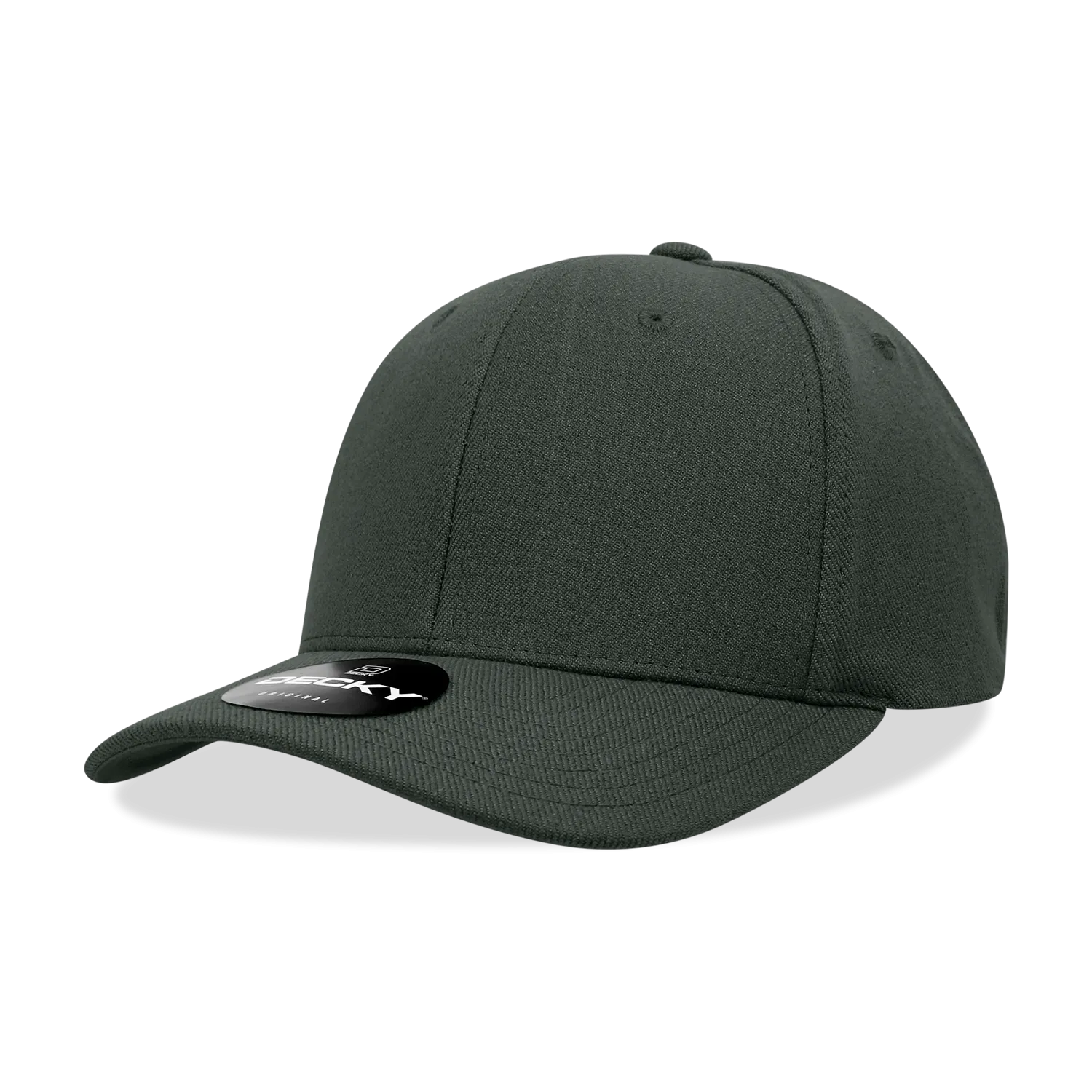 Decky 1016W Curve Bill Flex Hat, 6 Panel Structured Flex Cap - CASE Pricing