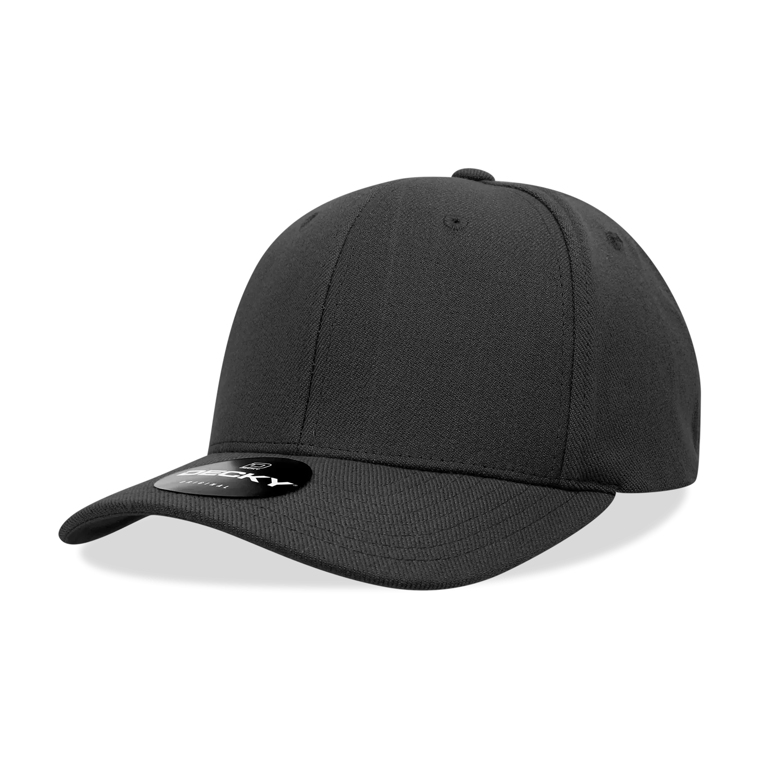 Decky 1016W Curve Bill Flex Hat, 6 Panel Structured Flex Cap - CASE Pricing