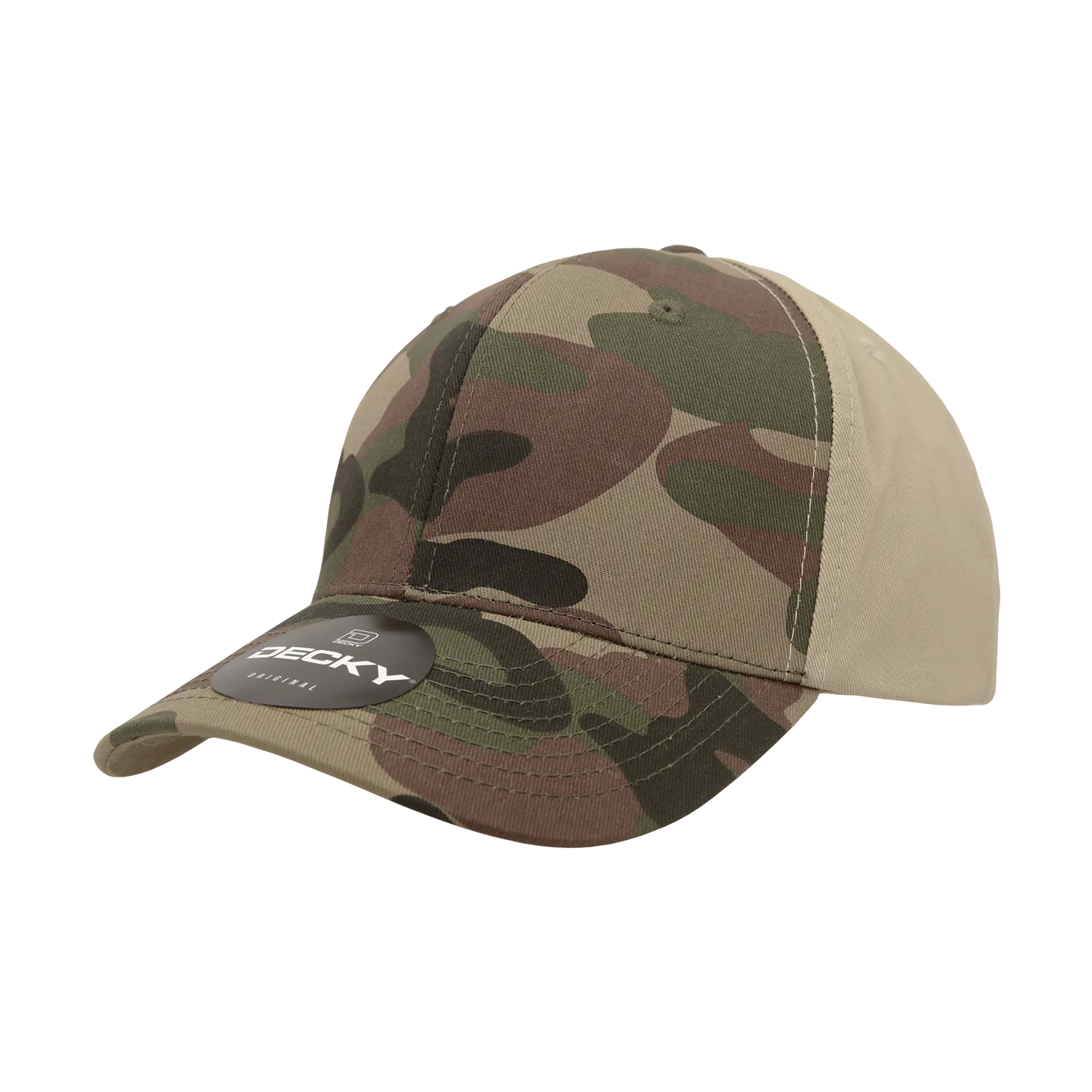 Decky 1048 6 Panel Mid Profile Structured Camo Cap - CASE Pricing