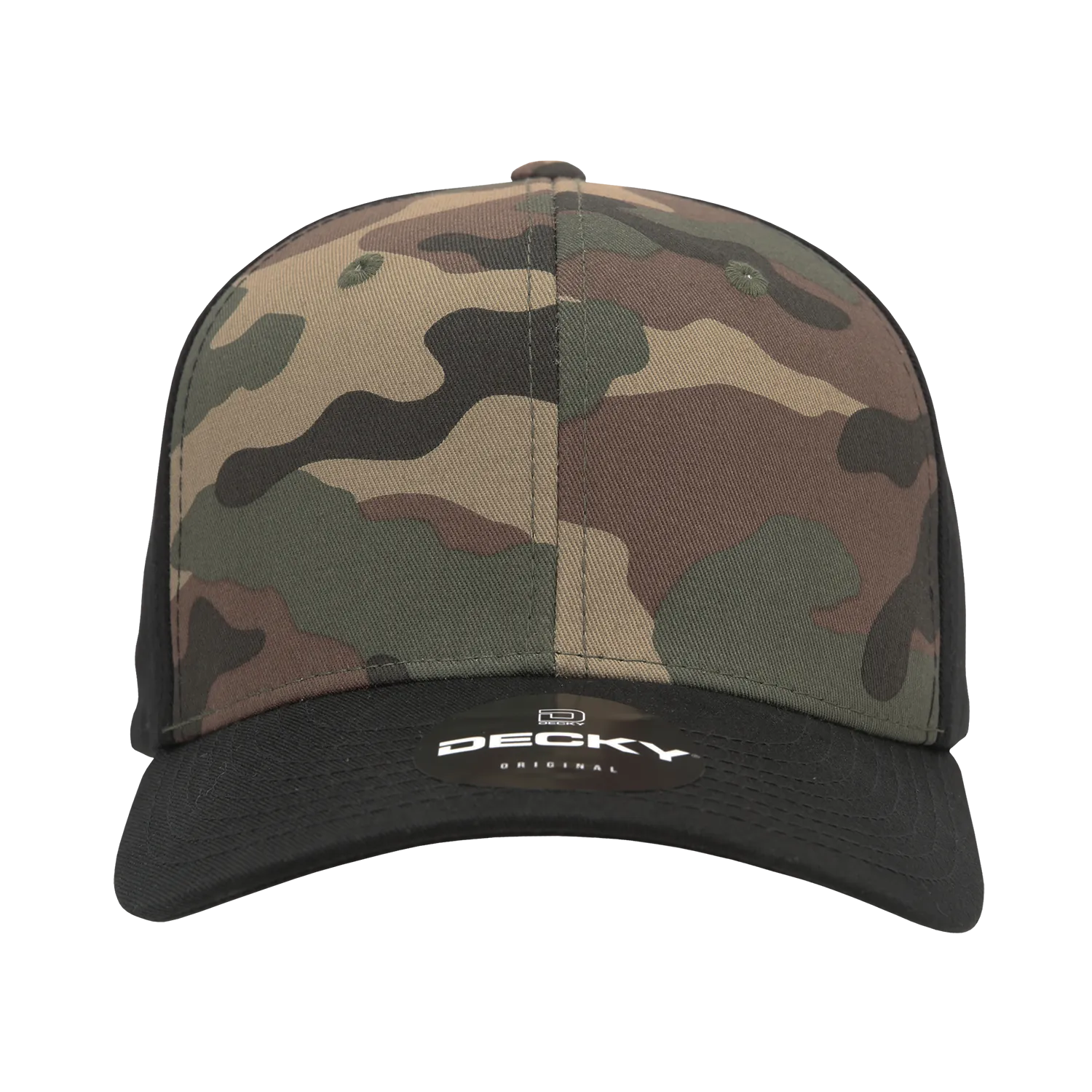 Decky 1048 6 Panel Mid Profile Structured Camo Cap - CASE Pricing