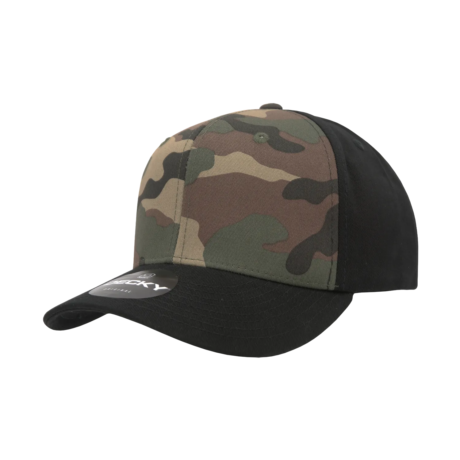 Decky 1048 6 Panel Mid Profile Structured Camo Cap - CASE Pricing