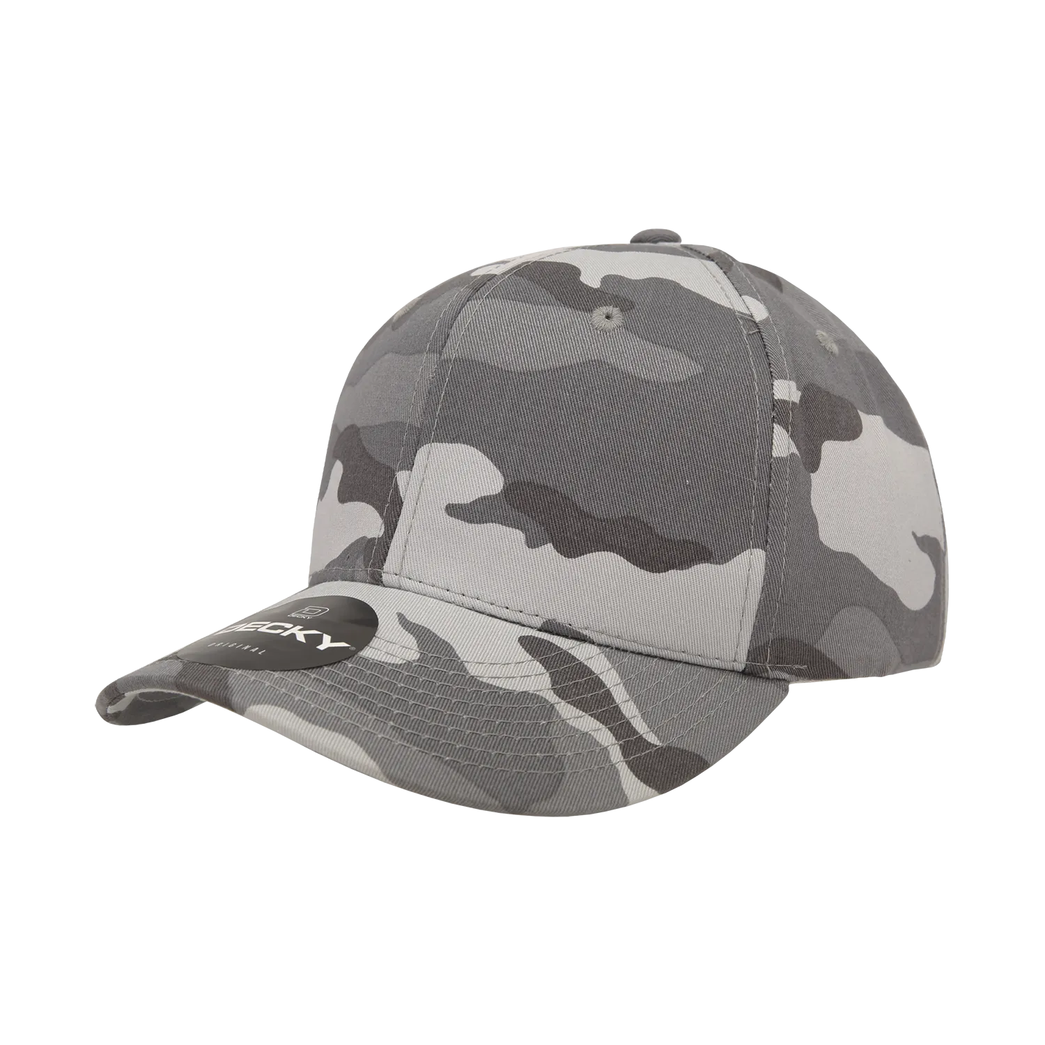 Decky 1048 6 Panel Mid Profile Structured Camo Cap - CASE Pricing