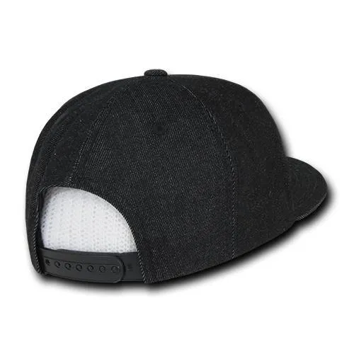 Decky 1090 Denim Snapback Hat, 6 Panel Denim Snapback Cap - CASE Pricing