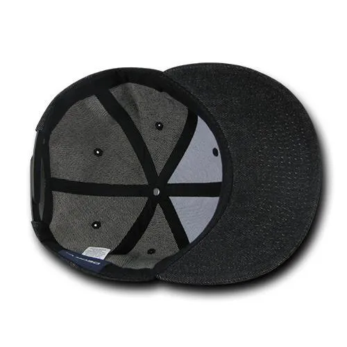 Decky 1090 Denim Snapback Hat, 6 Panel Denim Snapback Cap - CASE Pricing