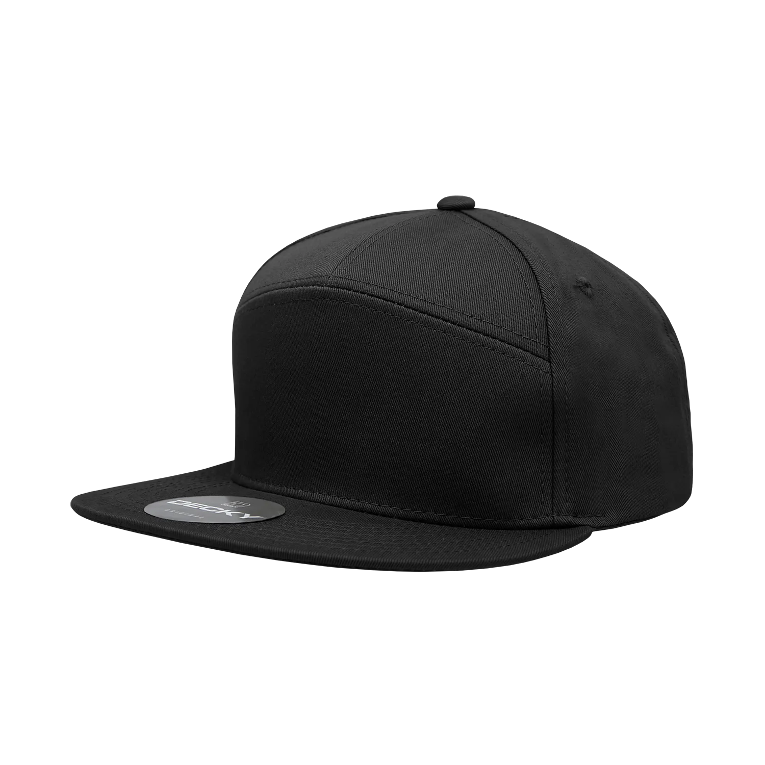 Decky 1098 7 Panel Flat Bill Hat, Snapback, 7 Panel High Profile Structured Cap - PALLET Pricing