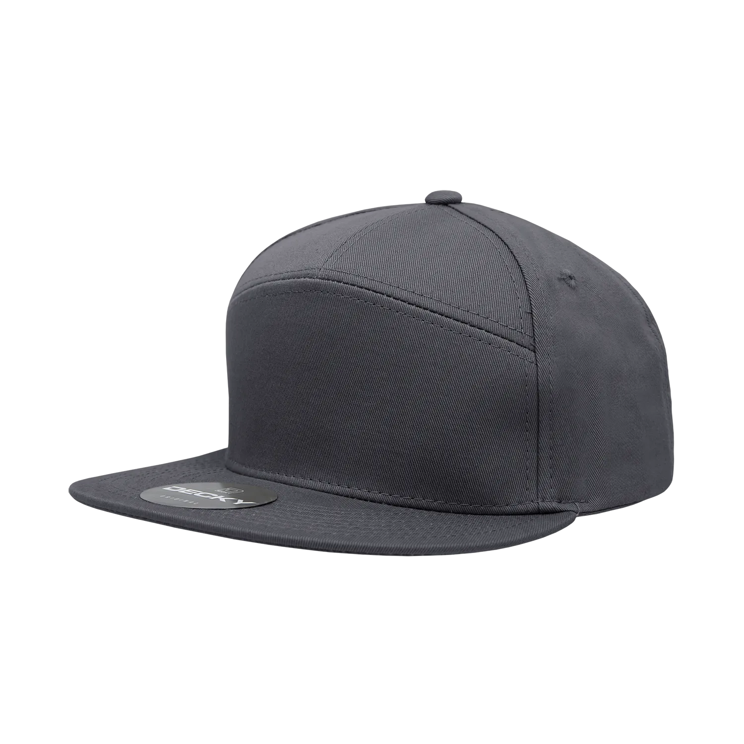 Decky 1098 7 Panel Flat Bill Hat, Snapback, 7 Panel High Profile Structured Cap - PALLET Pricing