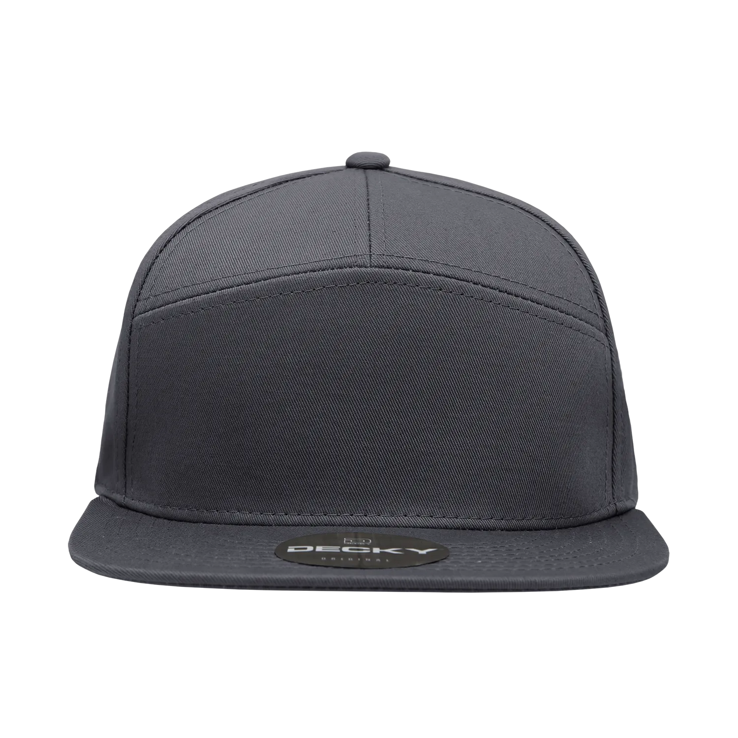 Decky 1098 7 Panel Flat Bill Hat, Snapback, 7 Panel High Profile Structured Cap - PALLET Pricing