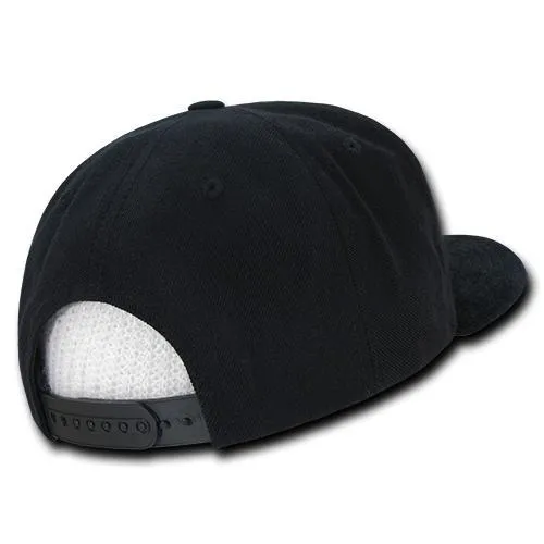 Decky 1100 Velvet Visor Snapback Hat, 6 Panel Velvet Flat Bill Cap