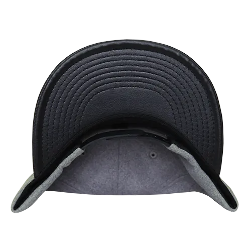 Decky 1115 Melton Vinyl Snapback, 6 Panel Vinyl Flat Bill Cap - CASE Pricing