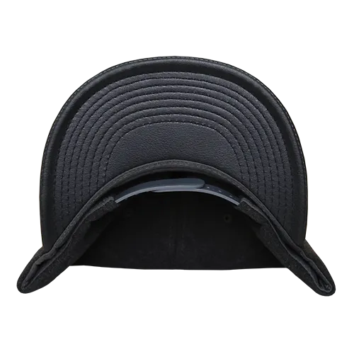 Decky 1115 Melton Vinyl Snapback, 6 Panel Vinyl Flat Bill Cap - CASE Pricing