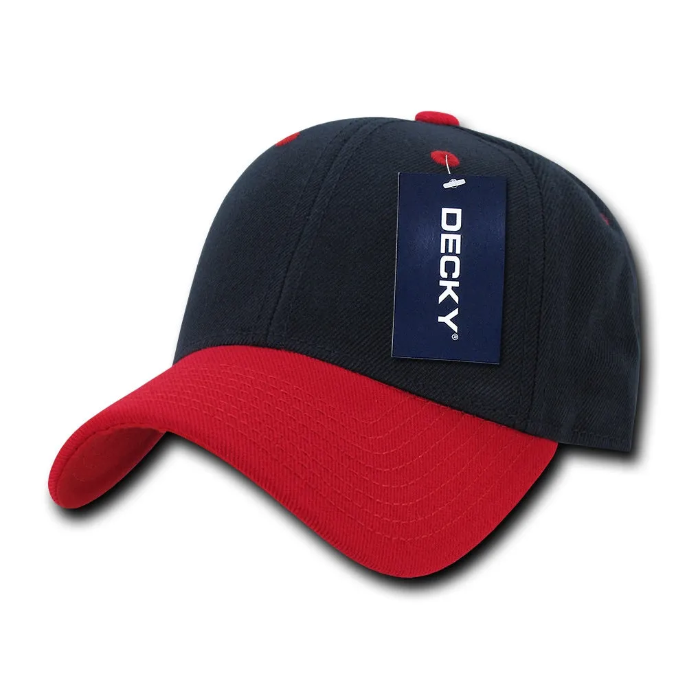 Decky 206 - 6 Panel Low Profile Structured Cap, Baseball Hat - CASE Pricing