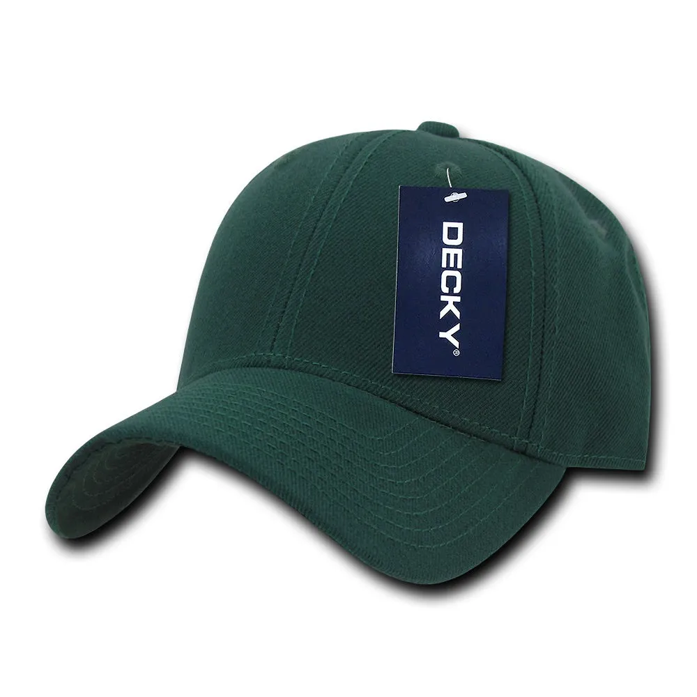 Decky 206 - 6 Panel Low Profile Structured Cap, Baseball Hat - CASE Pricing