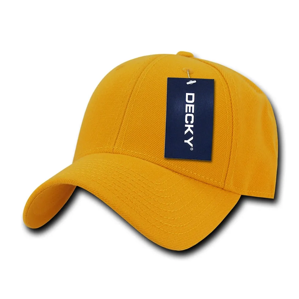 Decky 206 - 6 Panel Low Profile Structured Cap, Baseball Hat - CASE Pricing