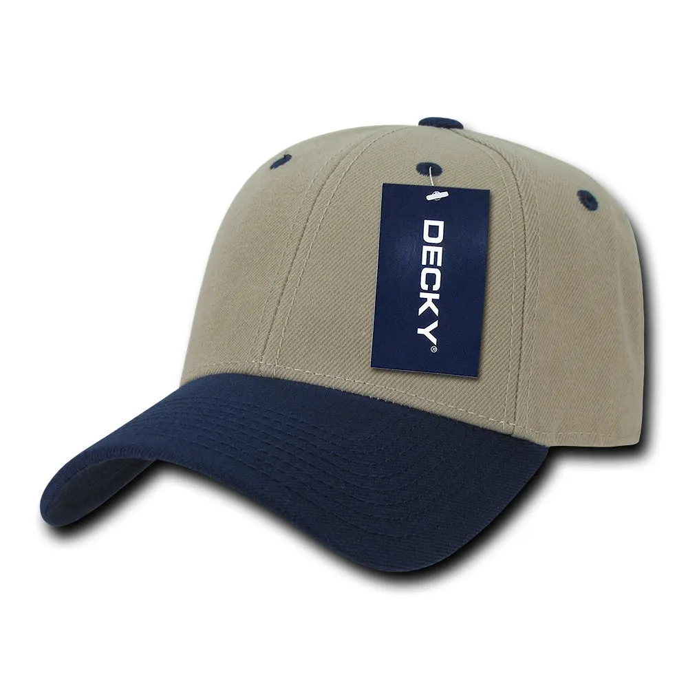 Decky 206 - 6 Panel Low Profile Structured Cap, Baseball Hat - CASE Pricing