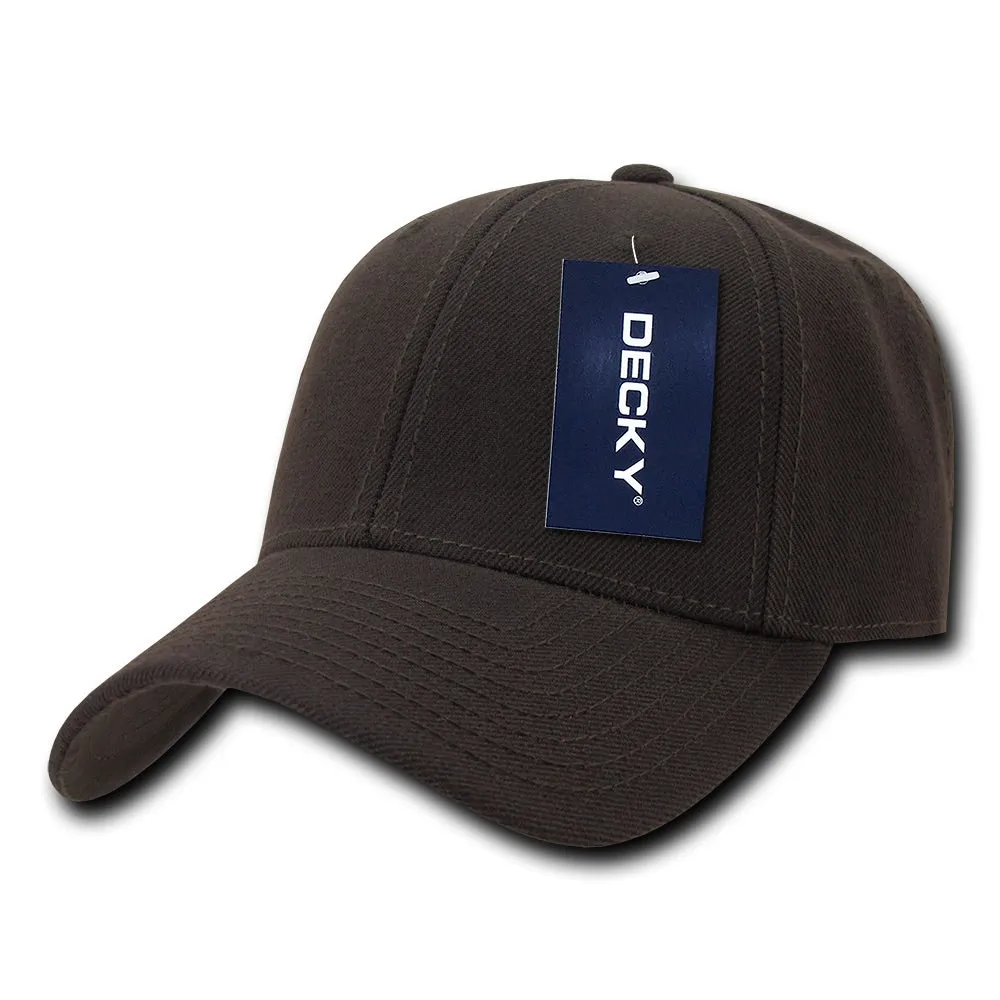 Decky 206 - 6 Panel Low Profile Structured Cap, Baseball Hat - CASE Pricing