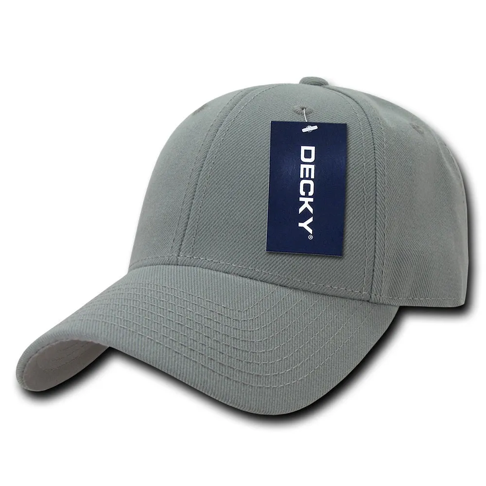 Decky 206 - 6 Panel Low Profile Structured Cap, Baseball Hat - CASE Pricing