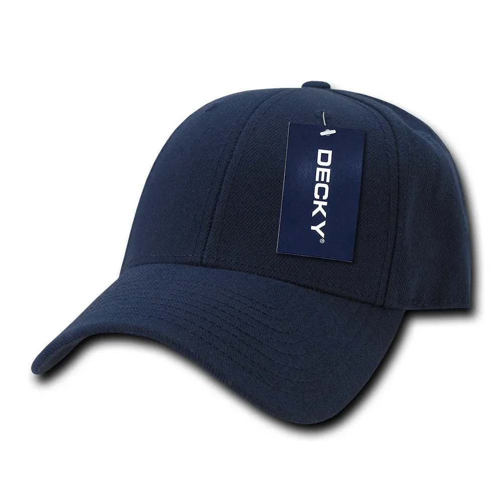 Decky 206 - 6 Panel Low Profile Structured Cap, Baseball Hat - CASE Pricing