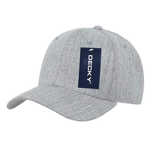 Decky 207 - Deluxe, Mid Pro Baseball Hat, 6 Panel Structured Cap