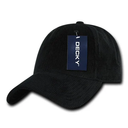 Decky 231 - 6 Panel Low Profile Structured Corduroy Cap - CASE Pricing