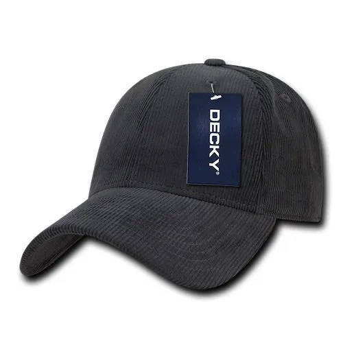 Decky 231 - 6 Panel Low Profile Structured Corduroy Cap - CASE Pricing