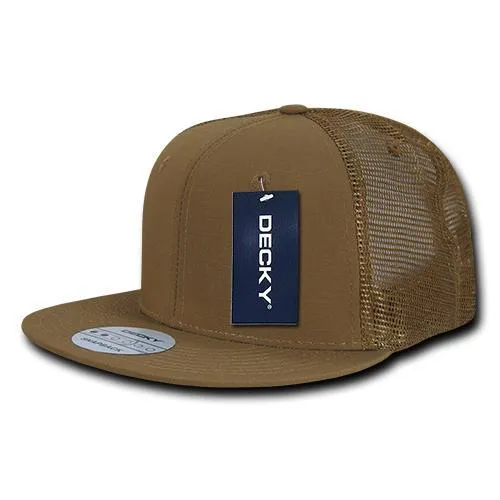 Decky 241 - Ripstop Flat Bill Trucker Cap, 6 Panel Ripstop Trucker Hat - CASE Pricing