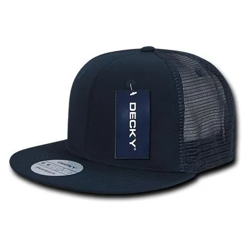 Decky 241 - Ripstop Flat Bill Trucker Cap, 6 Panel Ripstop Trucker Hat - CASE Pricing