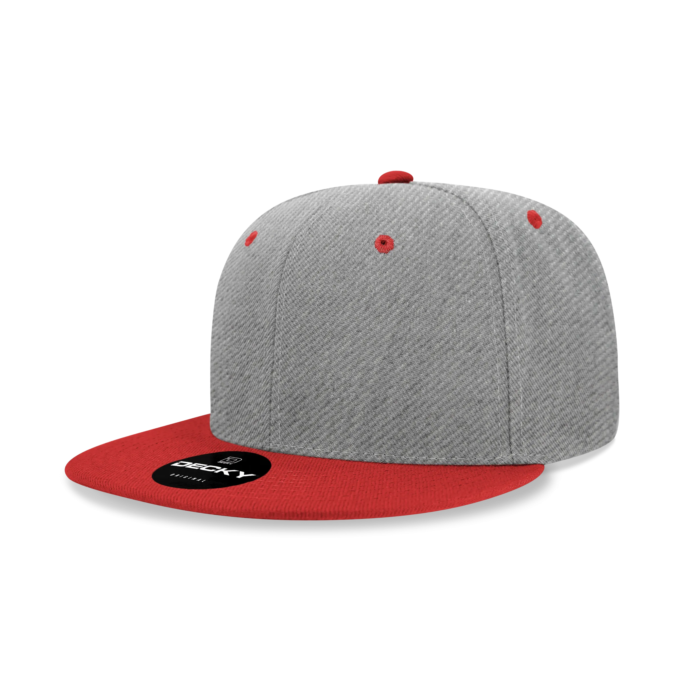 Decky 6020 - High Profile 6 Panel Snapback, Flat Bill Hat - CASE Pricing