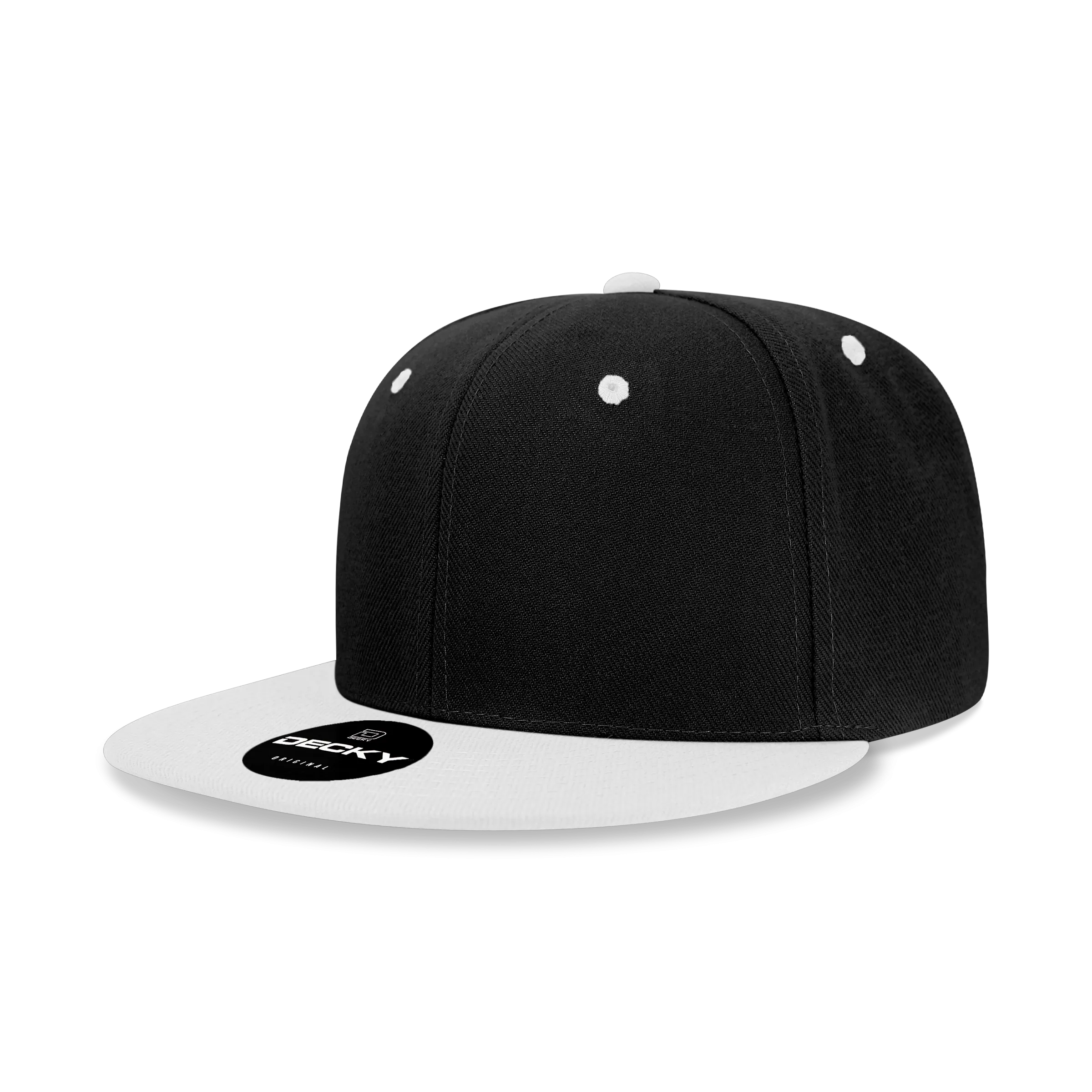 Decky 6020 - High Profile 6 Panel Snapback, Flat Bill Hat - CASE Pricing